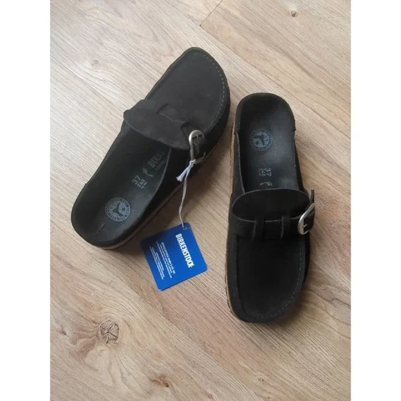 Birkenstock Buckley Suede Clogs Mules Black - Picture 7 of 15